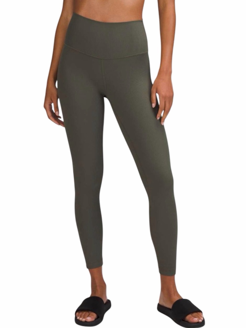 Lululemon Align™ High-Rise Ribbed Pant 25" in Army Green Size 6 - Picture 1 of 4